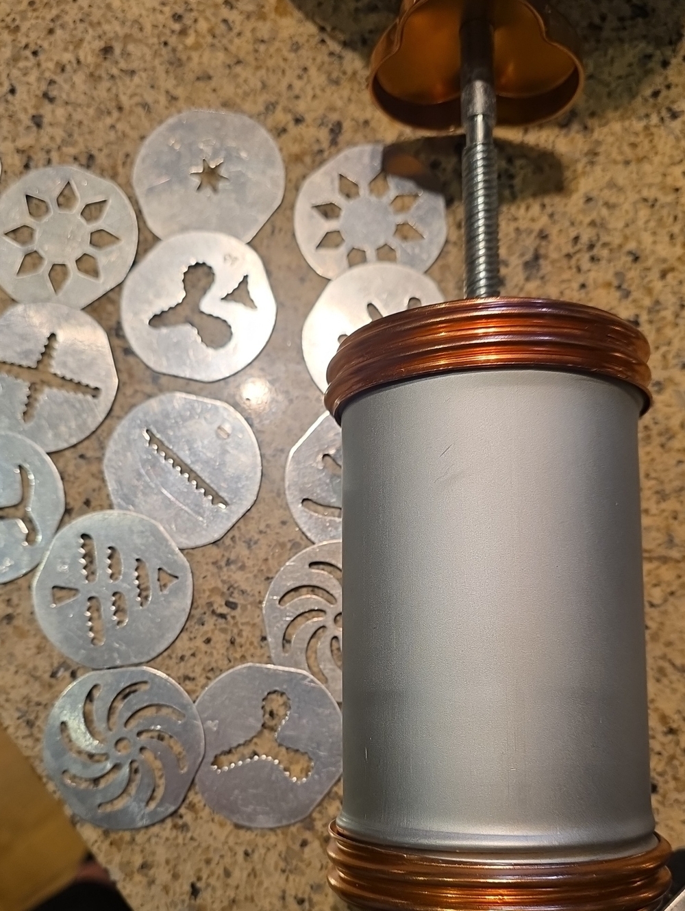Copper & Silver Cookie Press - Decorative Home Accents